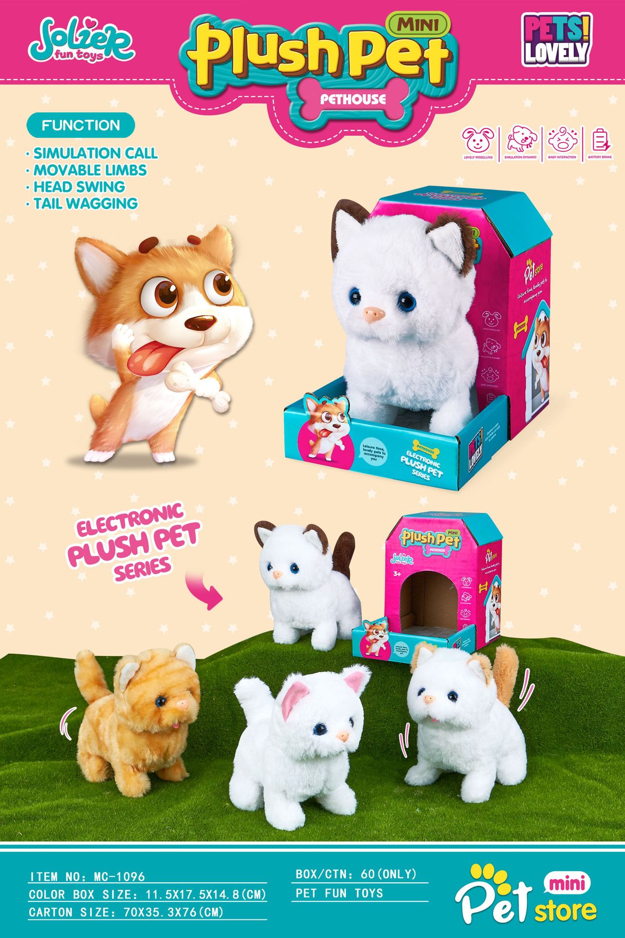 Pelusa eléctrica + gatito + rábanos