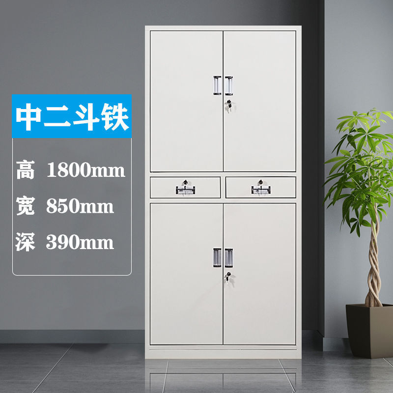 铁皮办公室文件柜钢制档案资料柜财务凭证柜带锁抽屉矮柜储物书柜|undefined