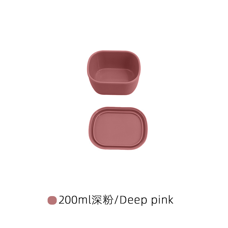 Caja portátil para bebés y niños de silicona, caja de alimentos suplementarios para ensalada, bocadillos sellados con cubierta, caja de preservación de bebés