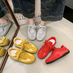 Mesh Breathable Moral Training Shoes for Women 2025 Summer New Versatile Flats Forrest Gump Shoes Thin Cut Out Sports Casual Shoes
