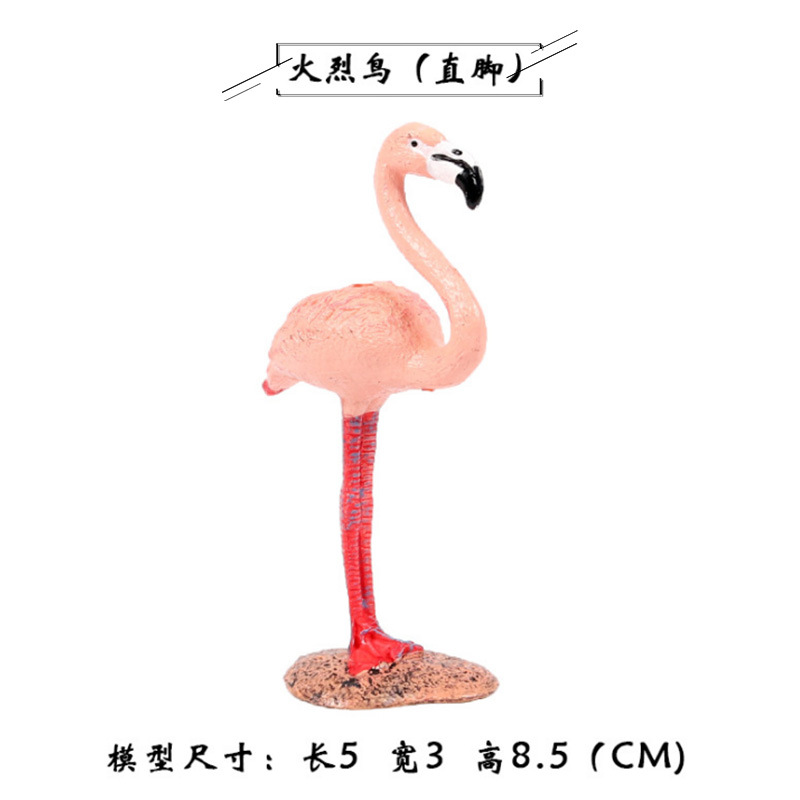 Modelo de simulación de aves sólidas para niños juguete loro Águila Flamingo Peacock Bird Toy Amazon transfronterizo