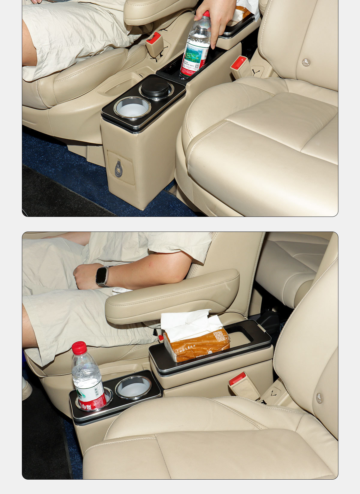 Business Car Mpv Middle Row Storage Box, Front Center Console Armrest Box, Universal Model, Non-Destructive Installation, Trash Can Storage Box