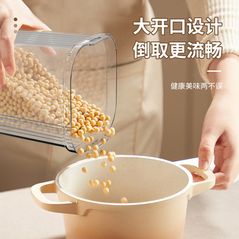 Jarra sellada multifuncional jarra de almacenamiento de grano de almacenamiento de cocina del hogar frasco de plástico transparente frasco de almacenamiento de grano