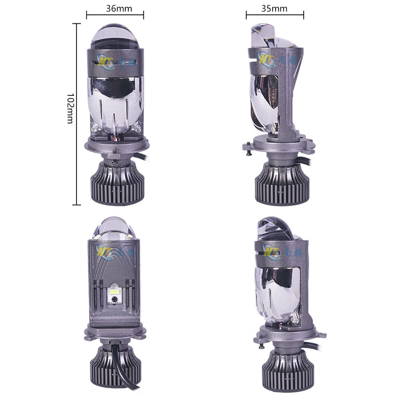 Lente LED del automóvil faro ojo de pez H4 lente de doble luz de luz de punto de luz de largo y cercano en un faro faro de alto brillo image 6
