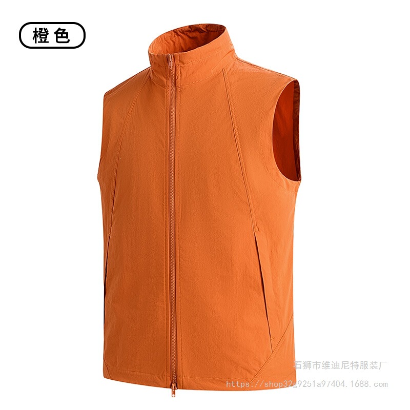 New 2026 Outdoor Spring and Summer Thin High-End Waterproof Soft Shell Vest Workwear Sleeveless Quick-Drying Air-Conditioned Clothing for Men