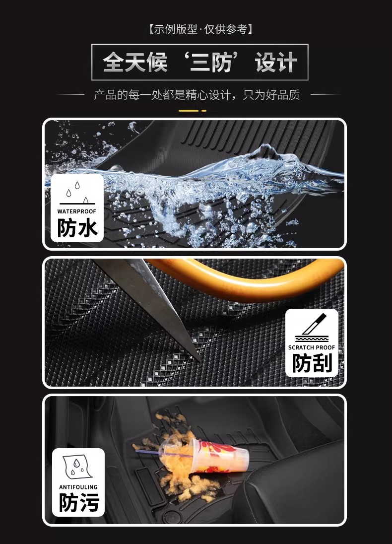Suitable for 26-Year-Old Nissan Teana Five-Seater 3D All-Weather Floor Mats Tpe Eco-Friendly Trunk Mat Carbon Fiber Pattern Galaxy Carpet