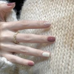 B693白閃跳色穿戴甲美甲成品美甲貼片顯白純欲工廠直銷一件代發