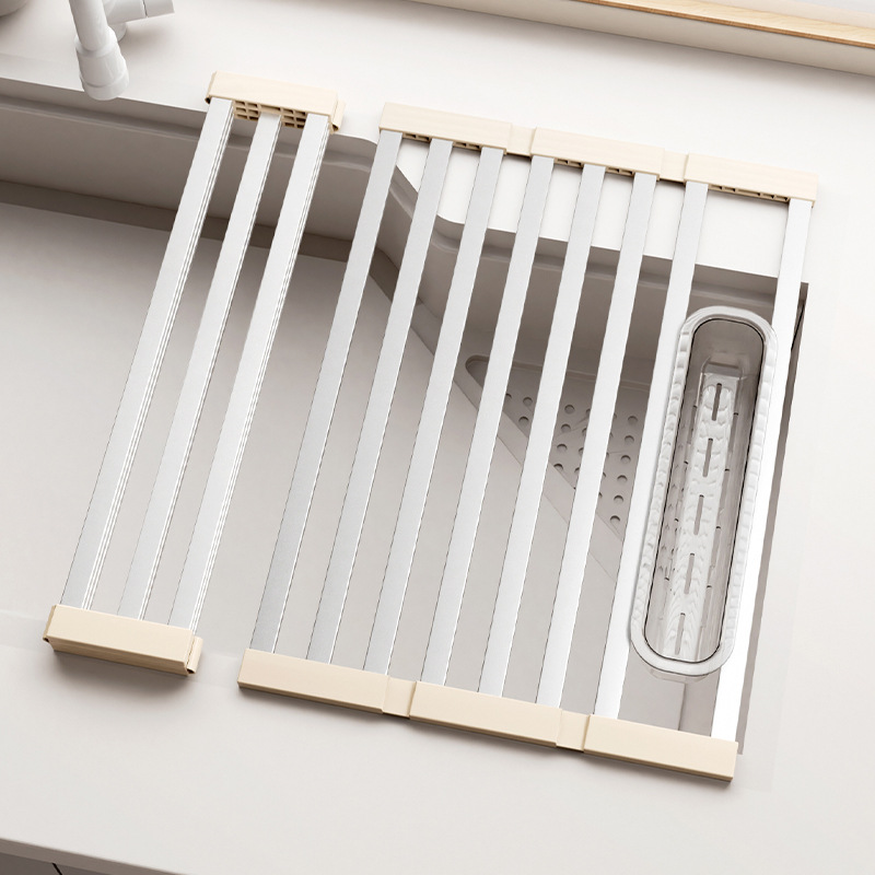 fregadero plegable drenaje rack cocina piscina doméstica palillos almacenamiento rack platos de lavado de verduras drenaje rack platos image 5