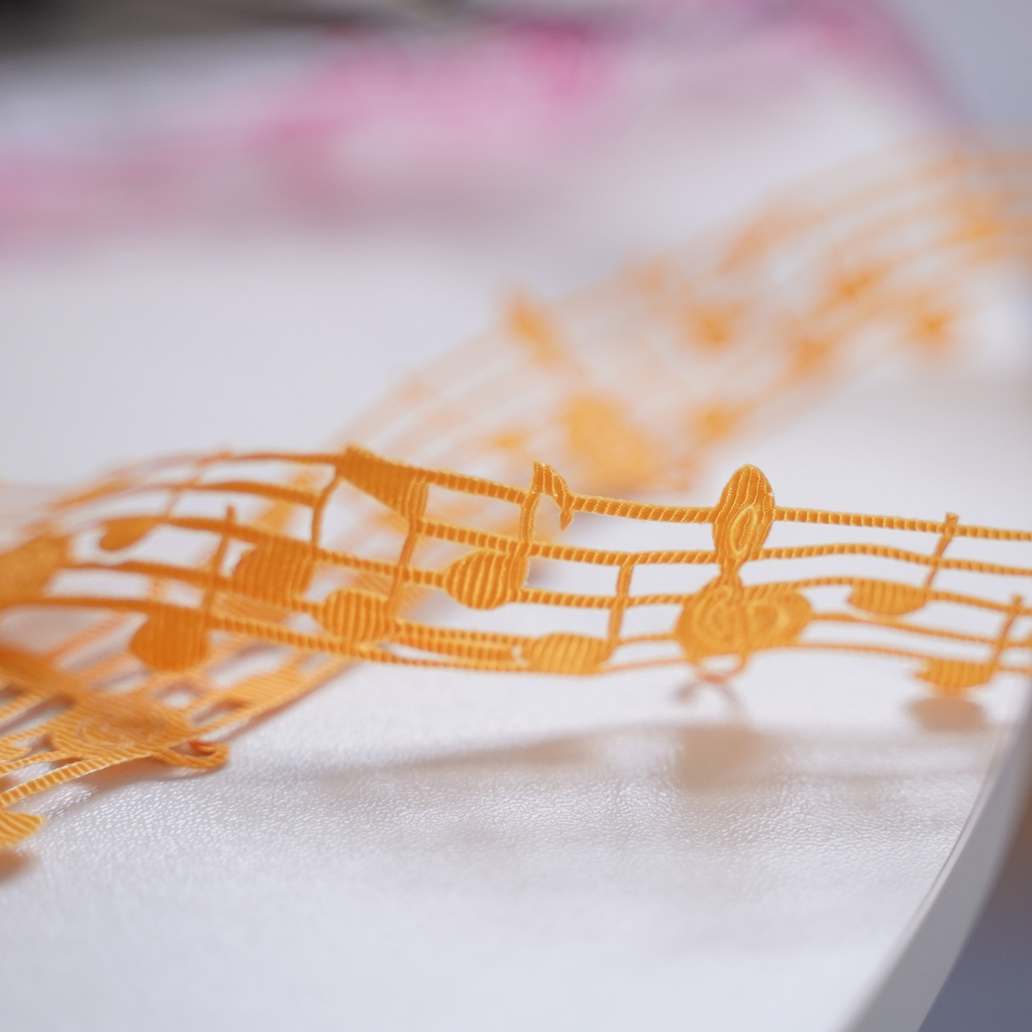 2,8 cm Venta caliente en stock notas de stock cinta de hilo hueco cinta hecha a mano DIY cinta de estampado accesorios de ropa