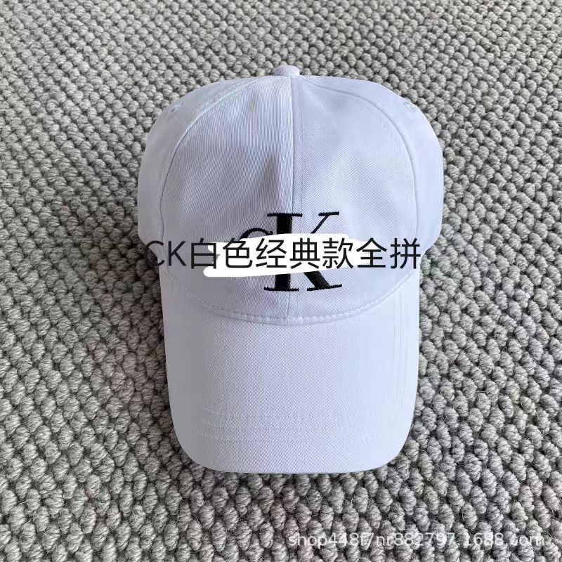 CK帽子刺绣字母棒球帽女同款百搭牛仔帽鸭舌帽加宽显脸小夏季遮阳|undefined