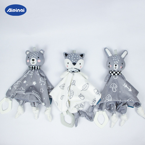 Baby Nordic style ins comfort towel 0-3 baby can be imported with teether rattle doll towel to sleep with wholesale products
