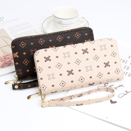 Large capacity zipper wallet women's long fashion women's wallet clutch bag new mobile phone bag Korean version coin purse