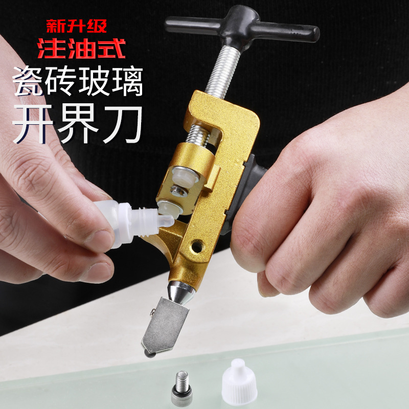 Cuchillo de cristal Diamante grueso cuchillo de corte de azulejos de vidrio abridor doméstico cabeza de corte de rodillo de mano multifunción