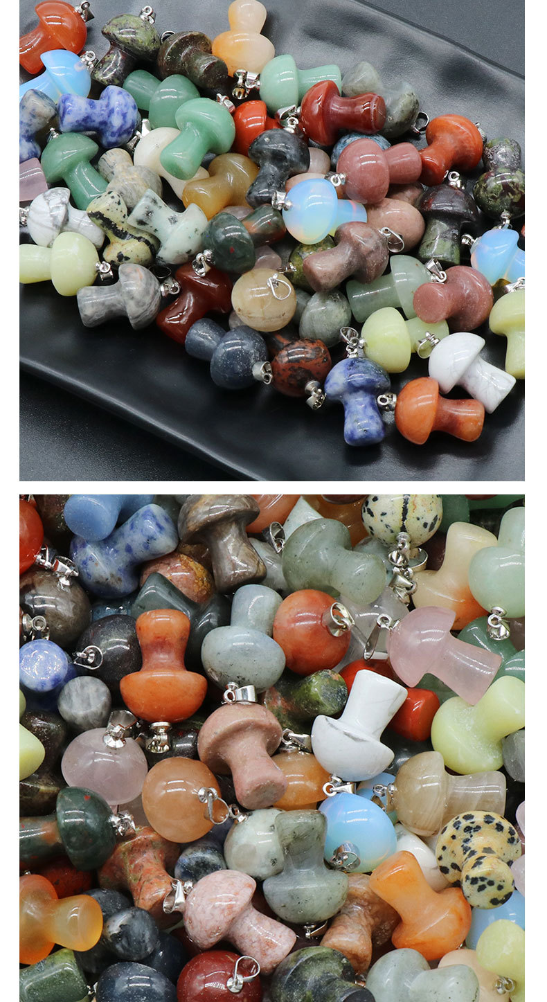 Cute Mushroom Natural Stone Polishing Jewelry Accessories 1 Piece display picture 4
