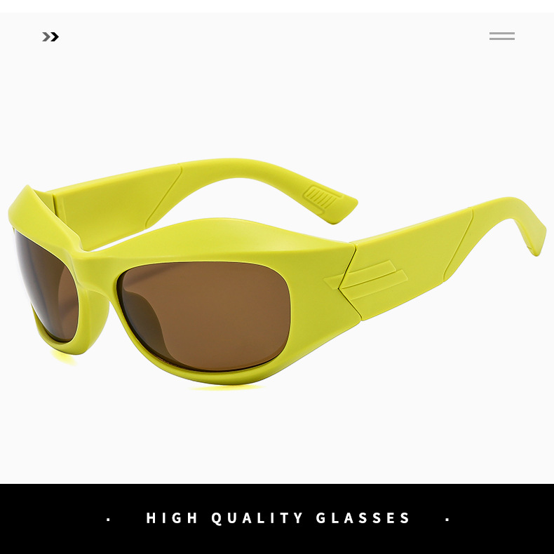 Fashion Color Block Pc Special-shaped Mirror Patchwork Full Frame Women's Sunglasses display picture 6