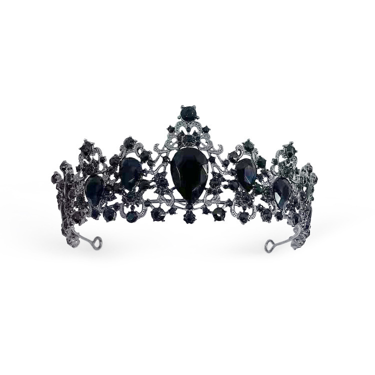 Corona de novia europea y americana con diamantes de imitación, diadema de reina para boda, accesorio para el cabello de cumpleaños, diadema para peinado, corona para el cabello, tocado de princesa