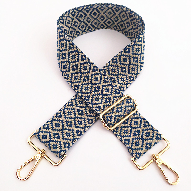 Correa de bolsa de mujer correa de hombro ancha de algodón bordado correa de mochila ajustable alargada correa de hombro de reemplazo Correa crossbody de un solo hombro