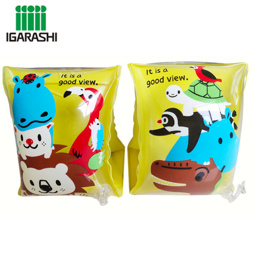 Cute Cartoon Animal World Yellow Arm Ring Swimming Creative Children Inflatable Buoyancy Arm Ring Wholesale