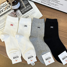 秋冬新款韩国进口袜子女东大门parkgoon批发中筒代购芭蕾风蝴蝶结