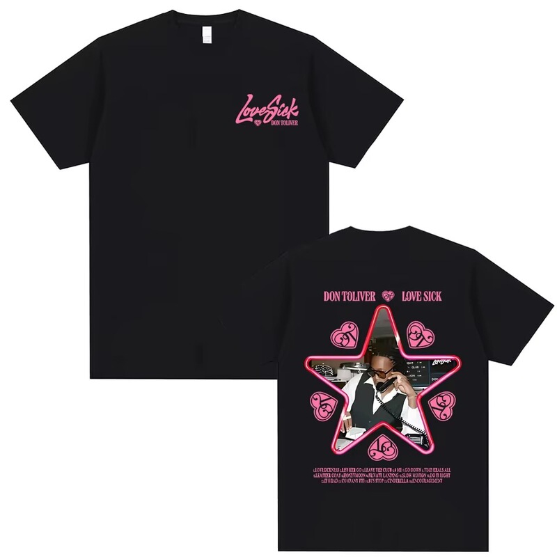 Rap Donlorlr Graphic Retro T-Shirt for Women and Men, New Hip-Hop Singer Style, Pure Cotton T-Shirt, Ck Clothing