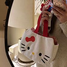 2026新款可爱Kitty帆布袋卡通上班通勤包包手拎包女大容量手提包