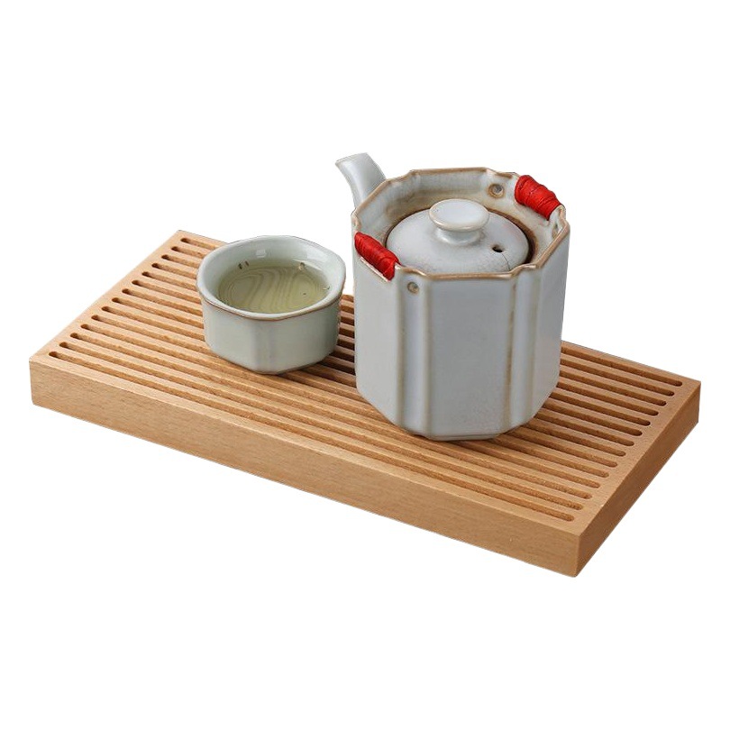 Bandeja de té madera maciza moderno minimalista estilo japonés mesa de té de almacenamiento de agua plano tallado registro té juego de té de mar bandeja de madera bandeja de frutas