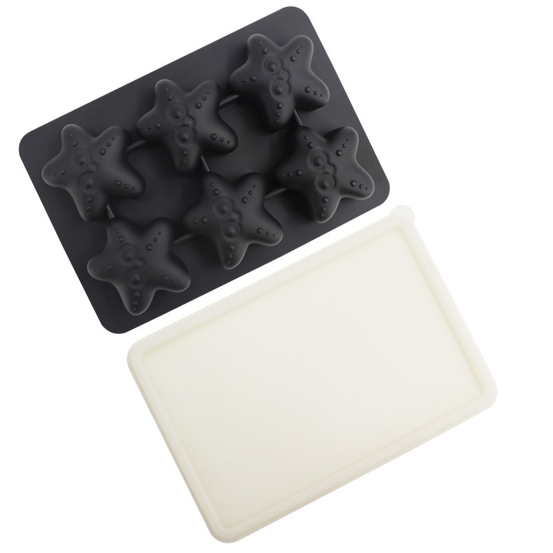 Whisky transfronterizo de dibujos animados rejilla de hielo de silicona molde de hielo con tapa molde de hielo para hockey sobre hielo caja de almacenamiento de hielo para el hogar en stock