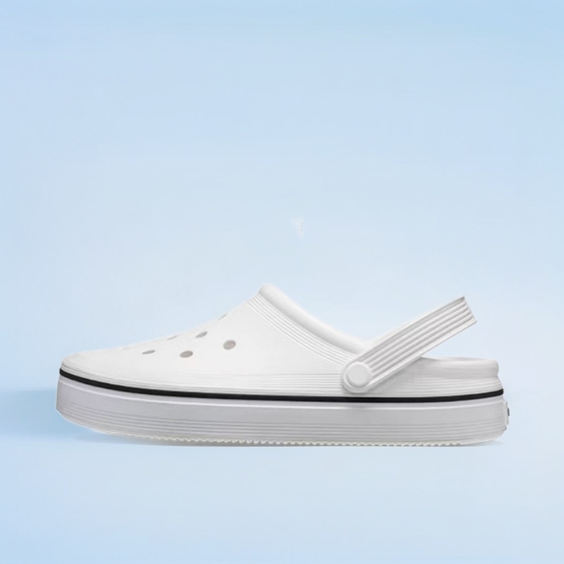 Flat Croc Shoes Outdoor Non-Slip Lightweight Couple Sandals Beach Shoes Baotou Slippers Men's Casual Flat Women's Shoes