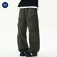 Muqiu Men's Wear ∠ Maillard Street Vintage Washed Multi-Pocket Crane Pants Men's and Women's Loose Wide-Leg Casual Pants