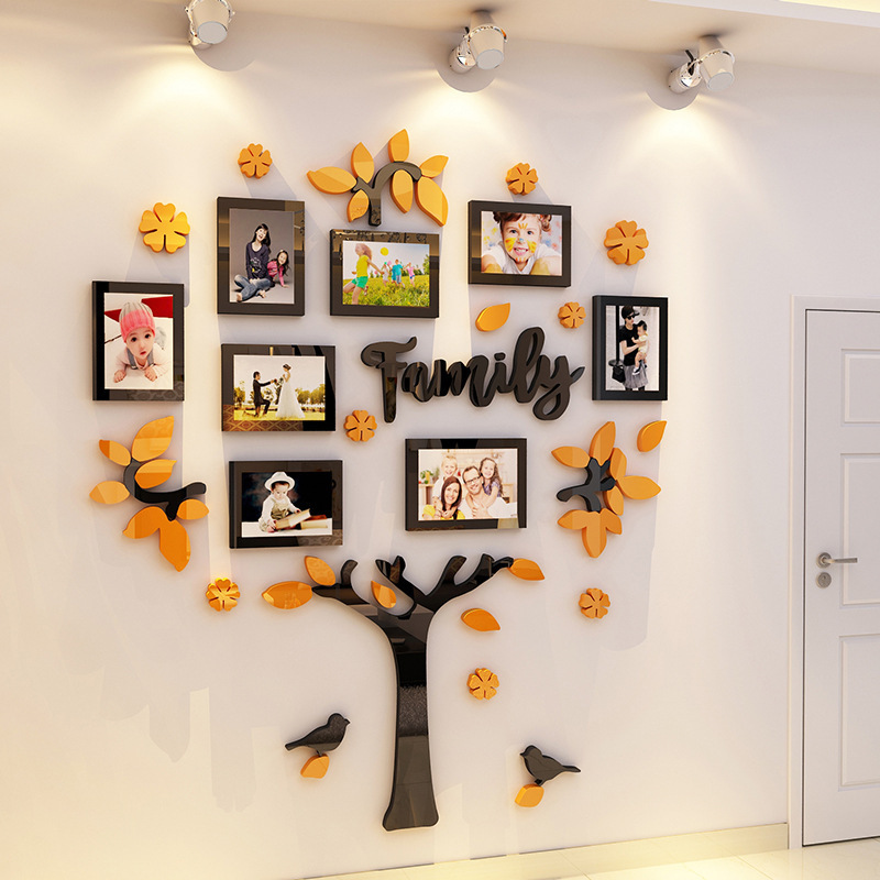 Family Growth Tree Photo Wall Decoration Children's Room Bedroom Layout Creative Personality 3D Wall Sticker