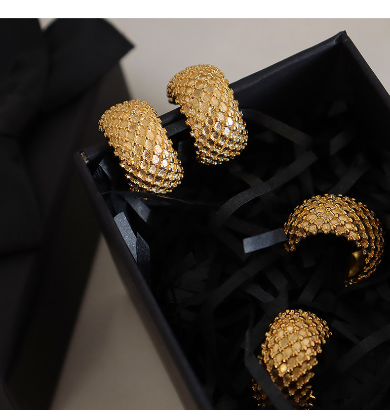 Fashion C- Shaped Cross Rhombus New Jewelry Earrings Titanium Steel