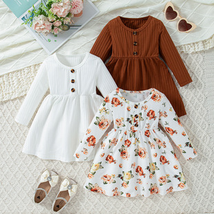 Baby Girls�＾Ů��ͯ����ӡ����ɫ�ɐ����e�~���L���B��ȹ������