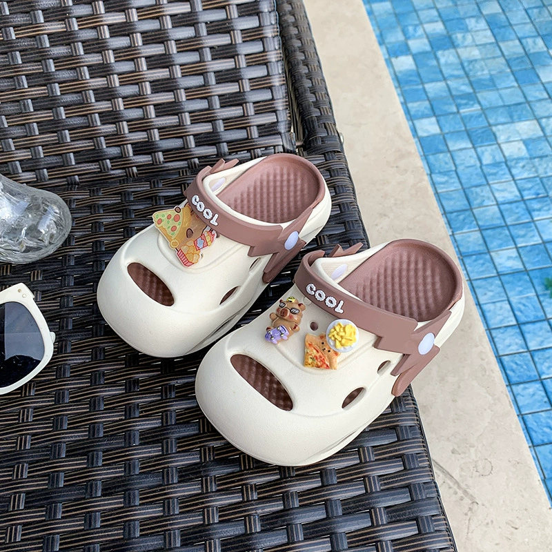 Детские тапочки EVA Баотоу для мальчиков для девочек Детские нескользящие сандалии на мягком дне