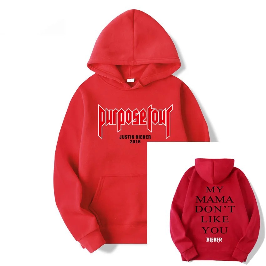 Fashion Brand Design Justin Bieber Purpose Tour Hoodies Pull
