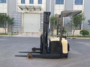 Electric stacker with protective roof frame