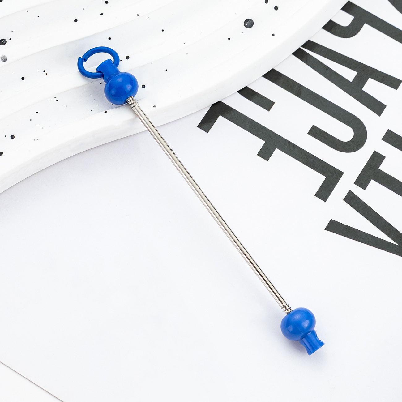 Nuevo DIY de cuentas hechas a mano bastón de cuentas creativo llavero de cuentas accesorios colgante cremallera decoración de cuentas