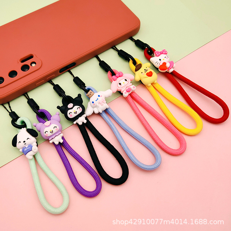 Cartoon animal phone charm, cute and creative USB flash drive lanyard chain, short pendant, super adorable key and cup charm.