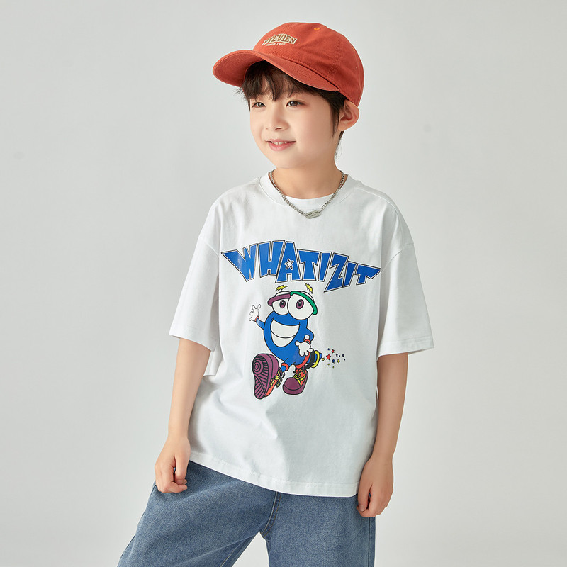 【Tシャツコレクション】Duojia ボーイズ Tシャツ 2025 夏 ストレッチ アイスコットン 半袖 子供用 柔らかい肌に優しいトップス|undefined