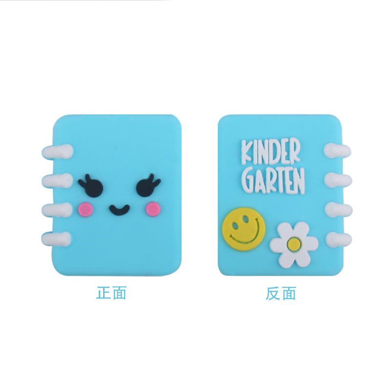 Bebés y niños pequeños dibujos animados silicona cuaderno dentín bebé creativo DIY pacificante chaqueta pulsera accesorios juguetes