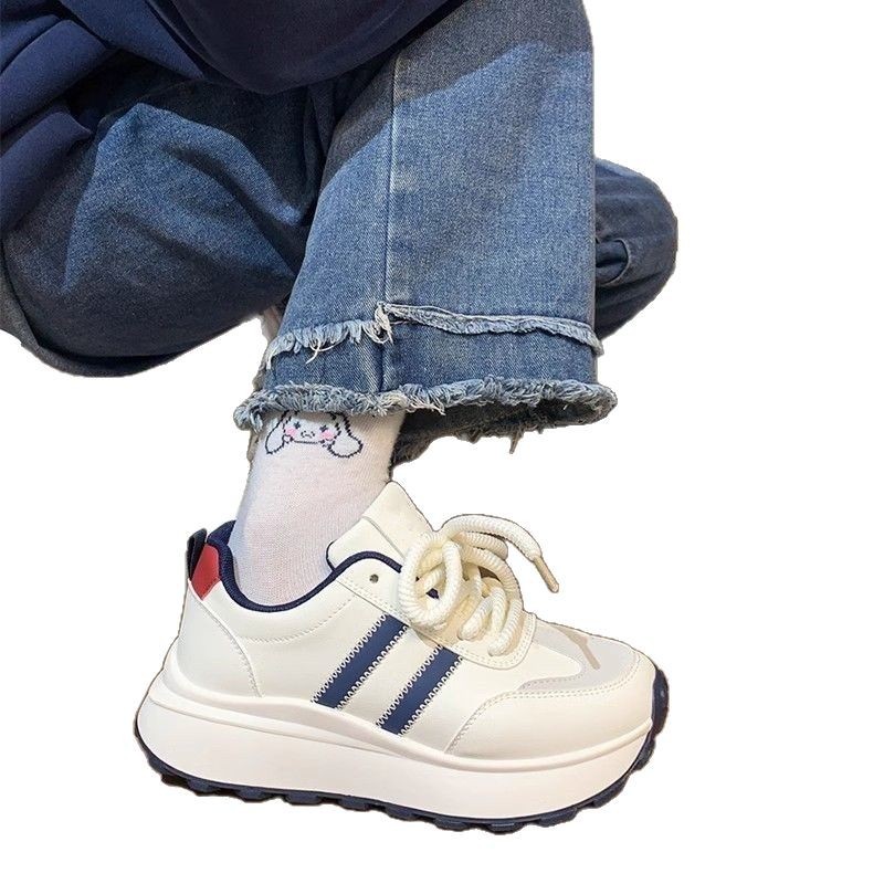 Zapatos deportivos ligeros para mujeres, zapatos Gump pequeños, primavera de 2025 nuevos zapatos de suela suave, zapatos de suela gruesa
