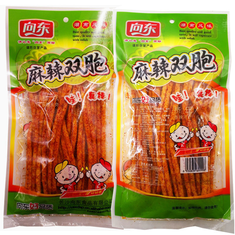 Spicy Strips Hunan Specialty Twin Spicy Cooked Snacks Childhood Nostalgic Snacks Snacks Cross-Border Factory Wholesale