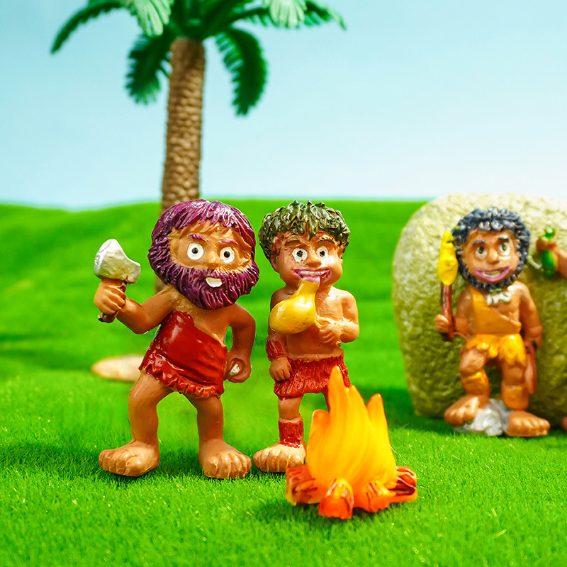 Simulación de jardinería, suculentas, macetas, pequeños adornos de paisajismo, estilo explosivo, tribal primitiva, micropaisaje, salvaje