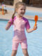 Foreign Trade Children's Swimsuit Women's Middle and Big Children's Professional Sports Baby's Swimsuit Girls Girl Student's one-piece surfing suit