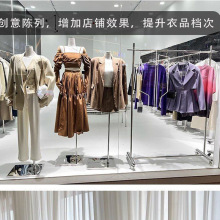 wow定制服装店展示架不锈钢落地衣架落地立式衣服架落地式中岛架