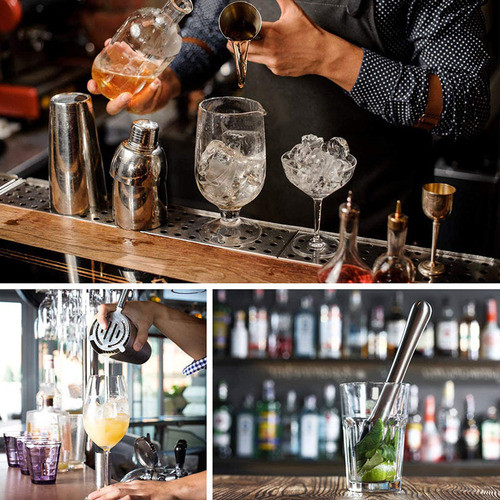 Cross-border new product cocktail set, stainless steel shaker cup, cocktail shaker, 6-piece cocktail set, bar tools