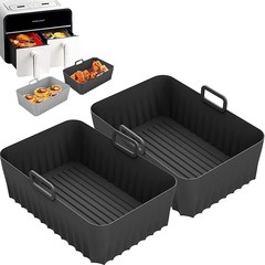 新商品の長方形のダブル空気フライヤーのシリカゲルの焼き皿の専用空気フライヤーのシリカゲルパッドのクロスボーダーアマゾン