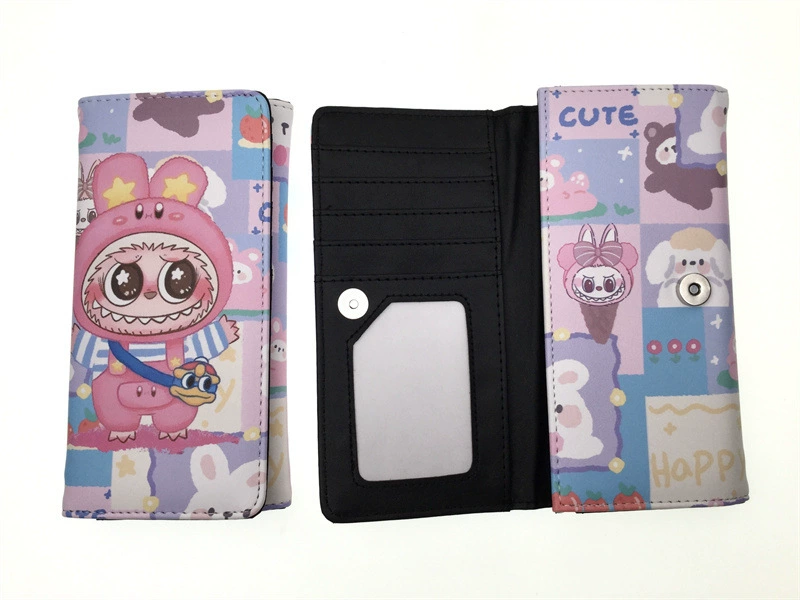 Длинный кожаный кошелек? polyurethane card holder with zipper, интернет-селебрити