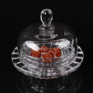 Прозрачная стеклянная креативная крышка торта с базовой десертной чашкой гнездовой чашки с крышкой йогуртовой миски для мороженого оптом