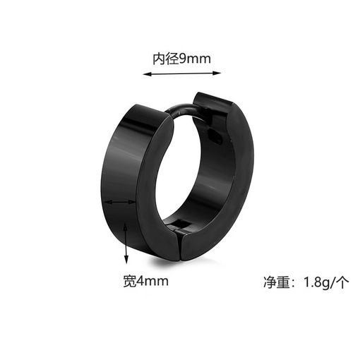 Cross-border stainless steel earrings, high-end earrings, earrings, rose gold polished earrings, female simple earrings, male earrings