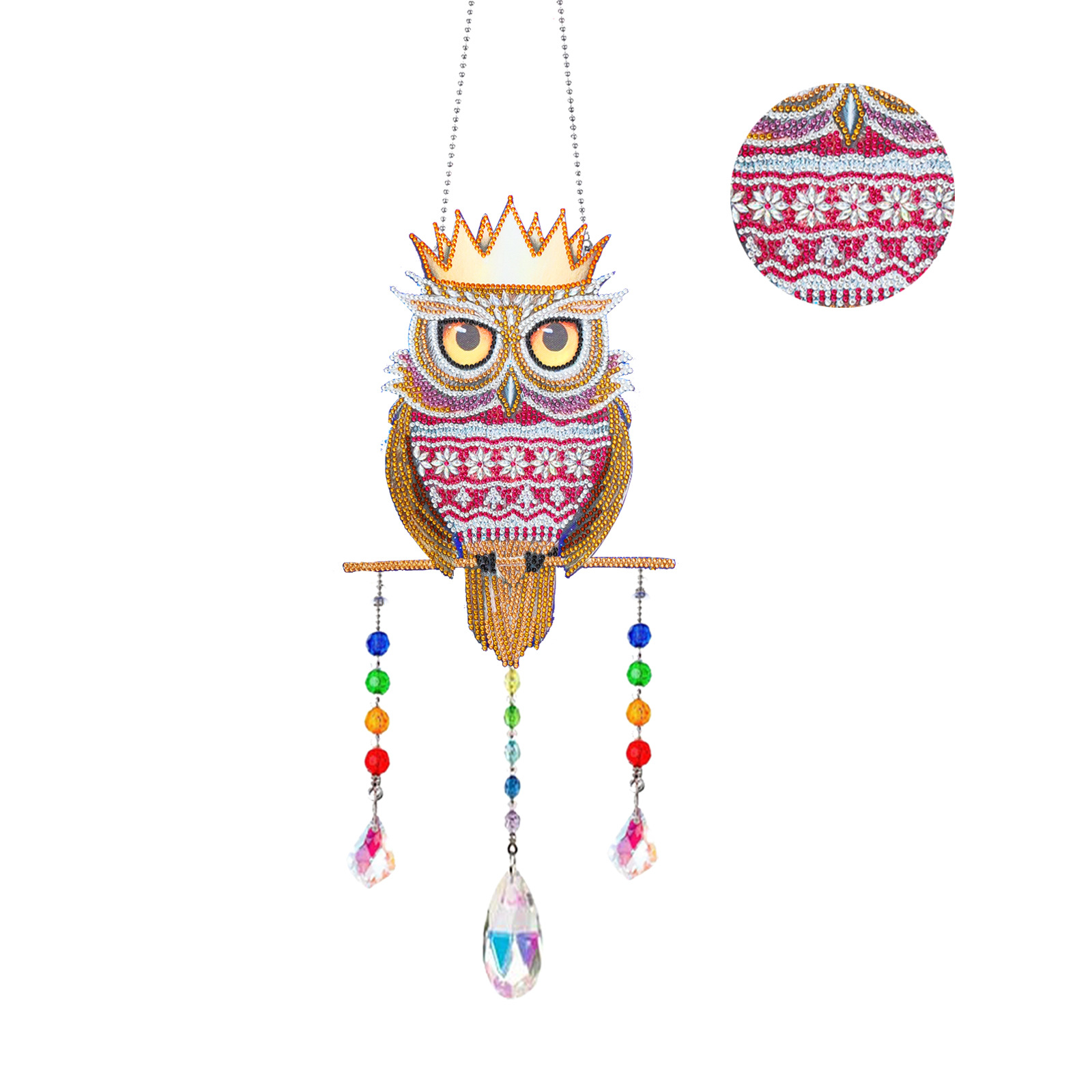 Diamante pintura Amazon transfronteriza DIY adornos de Navidad marca llena de diamantes 5d cristal mariposa diamante pintura viento carillones Decoración